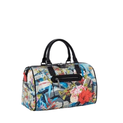 SPRAY GROUND Sprayground Concrete Jungle Mini Duffel Bag - Blue / Orange