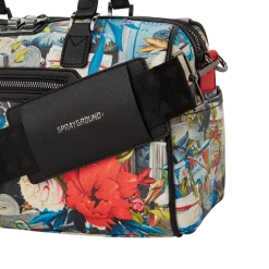 SPRAY GROUND Sprayground Concrete Jungle Mini Duffel Bag - Blue / Orange