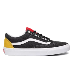 Vans Unisex Old Skool Coastal Shoes - Black / White / Yellow / Red