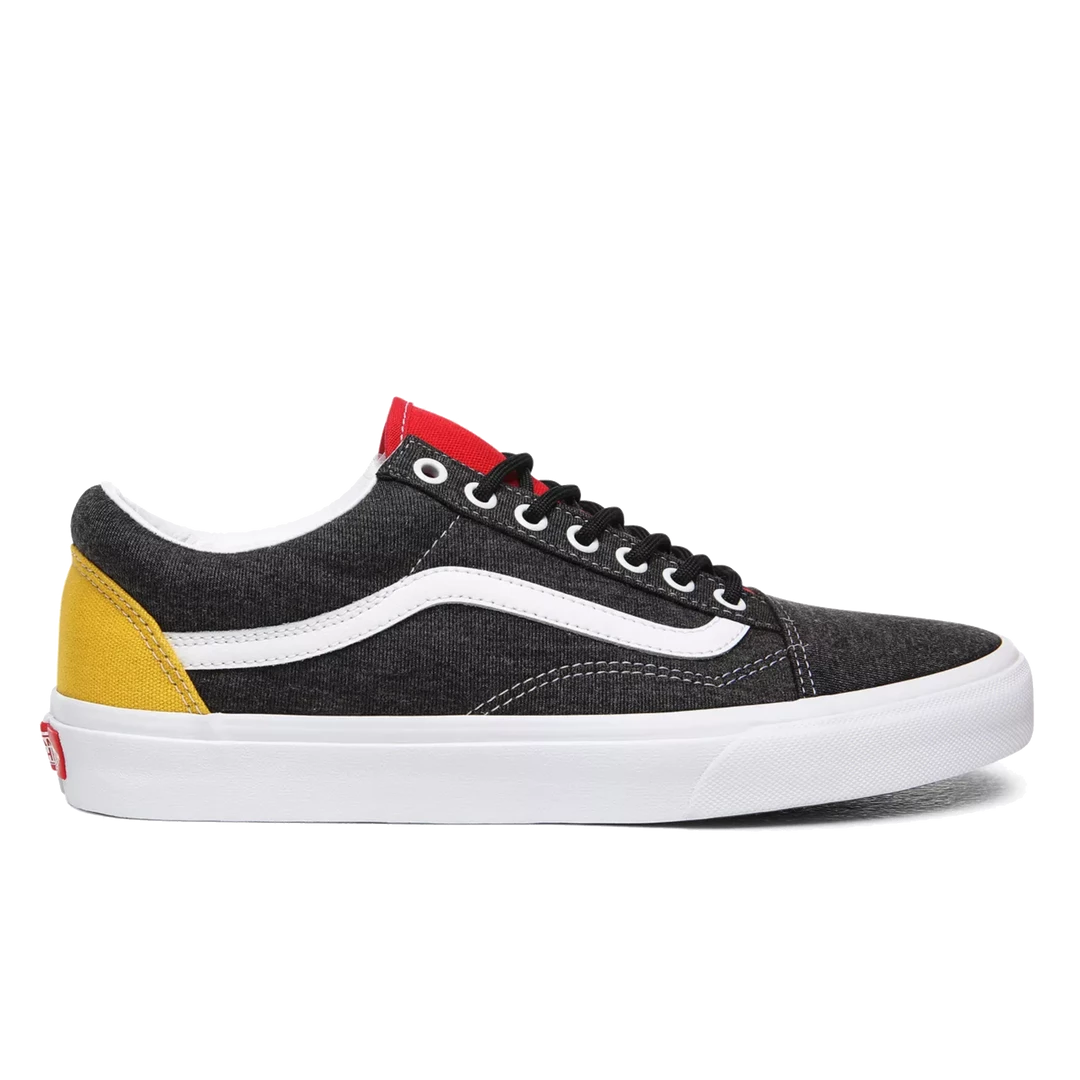 Vans Unisex Old Skool Coastal Shoes - Black / White / Yellow / Red