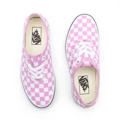 Vans Unisex Checkerboard Authentic Shoes - Orchid Pink / True White