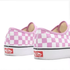 Vans Unisex Checkerboard Authentic Shoes - Orchid Pink / True White