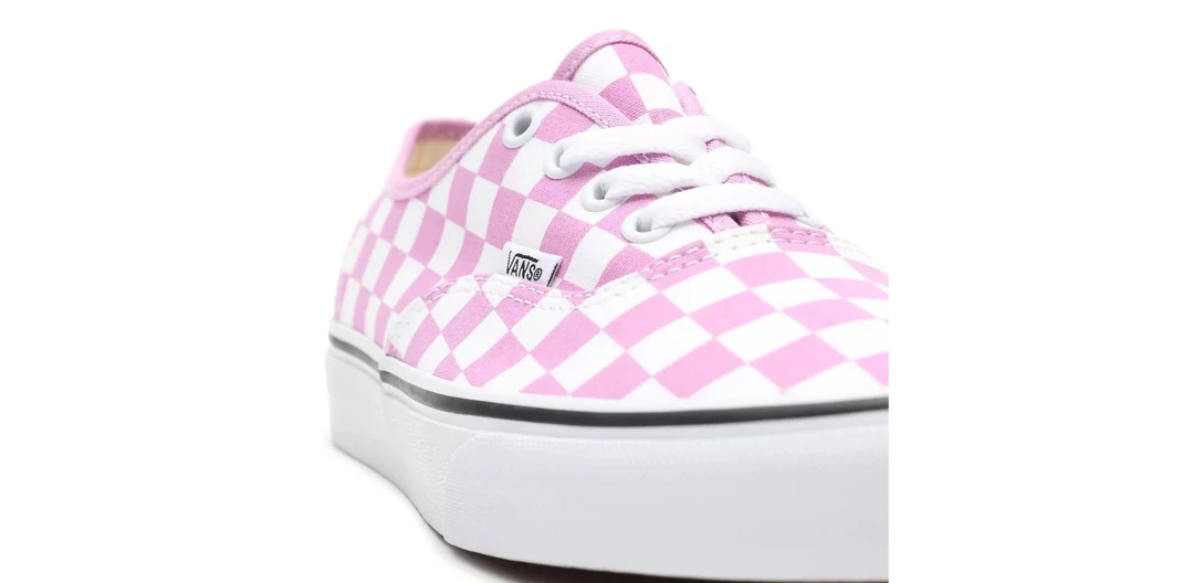Vans Unisex Checkerboard Authentic Shoes - Orchid Pink / True White