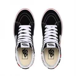 Vans Unisex I Heart SK8 Hi Shoes - Black / White / Red