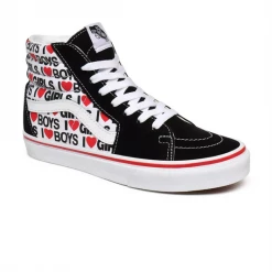 Vans Unisex I Heart SK8 Hi Shoes - Black / White / Red