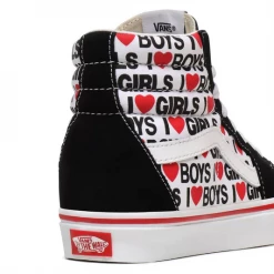 Vans Unisex I Heart SK8 Hi Shoes - Black / White / Red