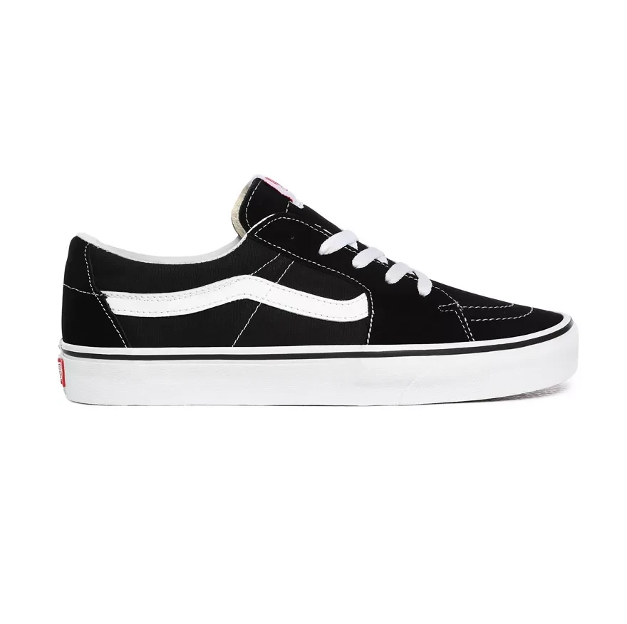 Vans Unisex Sk8 Low Shoes - Black / True White