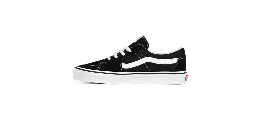 Vans Unisex Sk8 Low Shoes - Black / True White