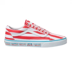 Vans Unisex Wheres Valdo Old Skool Shoes - White / Red