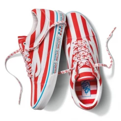 Vans Unisex Wheres Valdo Old Skool Shoes - White / Red