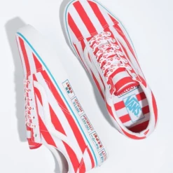 Vans Unisex Wheres Valdo Old Skool Shoes - White / Red