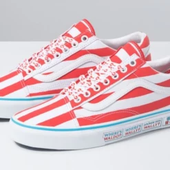 Vans Unisex Wheres Valdo Old Skool Shoes - White / Red